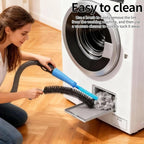 Dryer Vent Cleaner Kit - Universal Vacuum Hose Attachment & Lint Brush, Effectively Clean Clogged Dryer Ducts, Fit Most Vacuums for Dryer, Refrigerator Coils & Behind Appliances (Blue)