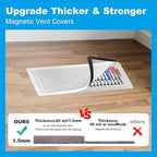 4 PCS White Magnetic Vent Covers - 5.5"x12" Magnetic Air Vent Screen - for Floor/Wall/Ceiling Registers - Easy Install, Secure Fit - Durable(Fits Registers 5.5" to 6.5" Wx 12" to13" L)