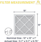 MervKing 12x12x1 Air Filter Actual Size: 11.7" x 11.7" x 0.75" MERV 8 MPR 600-700 | MADE IN USA | 4-Pack | Pleated HVAC AC Furnace Replacement