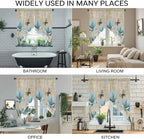 Spring Flowers Swag Valances for Windows, Vintage Rustic Tulips Floral Butterfly Khaki Rod Pocket Kitchen Curtains Valance, Small Window Curtains Swag for Cafe Living Room, 2 Panels, 36x36 inch