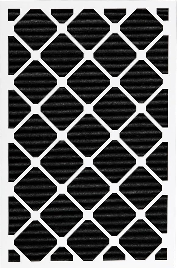 Nordic Pure 14x30x1 (Actual Size: 13 15/16 x 29 15/16 x 3/4) Pure Carbon Pleated Odor Reduction Furnace Air Filters 2 Pack