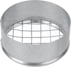 Repa Market Ø4 Inch Duct Cover – Galvanized Steel Round Duct Cap with Mesh Screen – HVAC Exhaust or Intake Vent – Exterior Pipe Air Outlet – Spiral Ventilation Ducting Metal End Plug