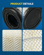 PHILTOP Air Filters Set P828889-P829333 Compatible with Donaldson, Caterpillar Cat Backhoe, Wix, John Deere, Case and Baldwin