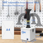 KQZ-W1 Solder Fume Extractor, 168m³/h Strong Suction Smoke Extractor, 5*Thick Pre-Filter+H13 HEPA Soldering Fume Extractor, 99.99% Purification Smoke Absorber for Welding Soldering 3D Printing White