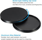 PATIKIL 49mm Lens Cap, Camera Lens Cap Cover Universal Front Metal Lens Filter Stacks Cap Protective Case for 49mm Camera Circular Polarizing Fader ND Filter, Black
