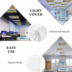 Fluorescent Light Covers Farm Cow Sunflower Magnetic Light Filters Vintage Blue Green Wood Grain Ceiling Light Covers for Classroom Office Home Drop Ceiling Lamp Decor 2 Pieces