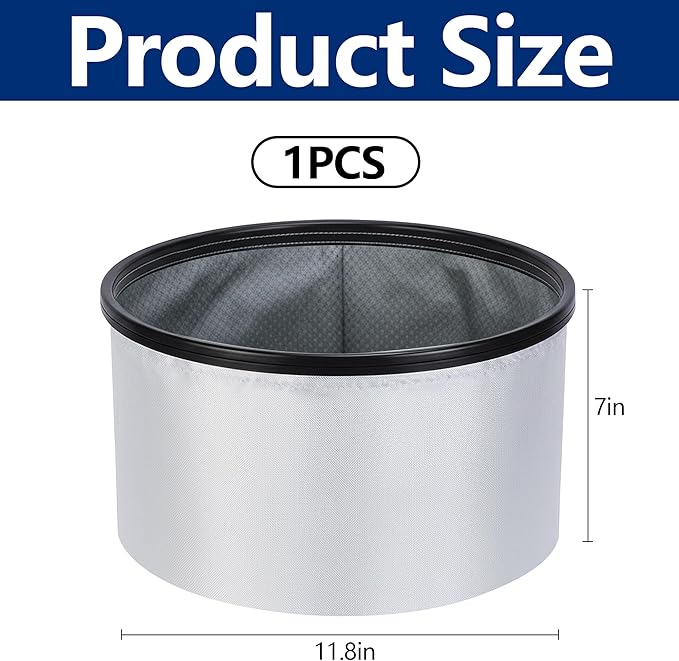 Tlswshsy 11.8'' x 11.8'' x 7'' Double Layer Ash Vacuum Filter, PAAC301 Washable Dust Vacuum Filter, Reusable Ash Vacuums Cloth Filtration for Part Replacement Great Clean Performance