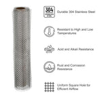 PATIKIL 40" L x 16" W Woven Wire Mesh, 8 Mesh 304 Stainless Steel Air Vent Filter Screen with Gloves for Window Security Vent Cover Filtration Animals Fence