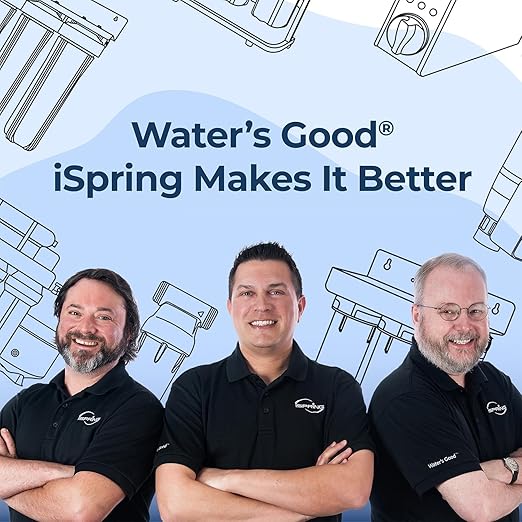iSpring WCB32CKS+AHPF12MNPT12X2 Heavy Metals Whole House Water Filter System w/ 3/4'' Push-Fit Braided Stainless Steel Hose Connectors, Reduces Lead, Chloramine, PFAS, Chlorine, Sediment