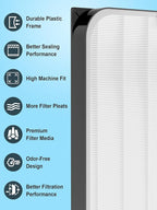 3500 Replacement Filters Compatible with Air Doctor 3000,3500,and 3500i Air Purifiers,Includes 1 High Efficiency Filter, 2 VOCs Filters, 4 Prefilters, Compare to Part # ADF3001 ADF3002 ADF3003