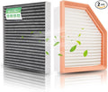Engine & Cabin Air Filter for 2021 2022 2023 2024 2025 2026 Nissan Rogue Air filter for Car Replacement 272775NA1A 16546-6RA0A Automotive Accessories-2 Pack