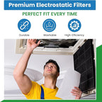 Filter Everything Electrostatic Furnace Filter – Washable Permanent HVAC Filter – 18” x 20” x 1” – MERV 9 – Reusable Air Filter with Durable Aluminum Frame