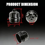iFJF 134001 Fuel Filter Housing Cap Replacement for 2017-2024 GM Duramax 6.6L L5P Chevy Silverado/GMC Sierra 2500HD 3500HD Billet Aluminum with Drain Plug