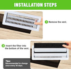 4"x12" Activated Carbon Air Vent Filters for Home, 20 Pack Floor Vents Filters, Floor Registers Filters,Charcoal Vent Filter