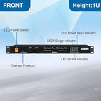 1U PDU Network Servers Surge Protector Power Distribution Unit 12-Outlet, 120V 20A, 3600 Joules 10KA,19″ Rack Mount Power Strip,Heavy-Duty 12AWG 16 ft Cord,w/AC Filter
