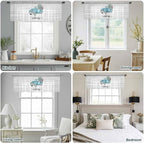 Welcome Sheer Valance Curtains, Summer Car with Cactus Succulents Grey Wood Grain Light Filtering Kitchen Valances Rod Pocket Voile Curtain Window Treatment for Bedroom/Living Room/Basement 42Wx18L