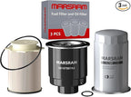 Marsram 6.7 Cummins Fuel Filter and Oil Filter Fits for 2013-2018 Ram 2500 3500 4500 5500, 6.7 Cummins Oil Filter for 2013 2014 2015 2016 2017 2018 Dodge Ram Replaces 68157291AA 68197867AA 5083285AA