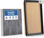 Engine+Cabin Air Filters Set Fit for 2019-2025 RAV4 Hybrid, 2018-2025 2026 Camry Hybird, 2020-2025 Highlander Hybrid Engine Air Filter Automotive Accessories CF12157 CA12289