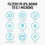 RZ Mask - F1 Standard Replacement Filters (3 Pack) 99.8% Active Carbon Filtration with One-Way Discharge Valves, 3 Sizes