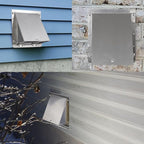 Dryer Vent Cover Outdoor 4 Inch,Dryer Vent Cover Outside,Exterior Hooded Wall Vent w/Screen & Damper,Wall Mount Extractor Vent Cap Exhaust Vent Cover for Dryer Duct AC Air Ventilation,Stainless Steel