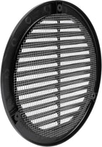 Vent Systems 6" Inch (Opening Dimensions) - Pack of 2 - Black Soffit Vent Cover - Plastic Round Air Vent Grille - Built-in Mesh Screen - HVAC Register Louver for Bathroom, Home, Kitchen