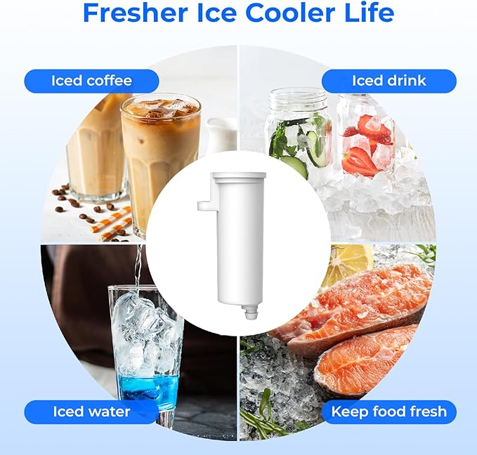 Waterdrop Replacement for GE® Profile Opal Nugget Ice Maker Water Filter, P4INKFILTR, with Ring Pull, NSF 42&372 Certified, BPA-Free, 3 Counts