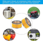 PATIKIL 4.2 x 2 Inch Air Compressor Intake Paper Filter 8 Pack Piston Type Air Filter Elements Replacement for Blowers Generators Filter Particles to Reduce Noise, Yellow
