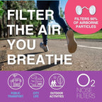 O2 Nose Filters with 3M Filtration - Nasal Screens for Allergies, Dust & Smoke - Drug-Free & Latex-Free Nose Filters - Invisible Allergy Protection (Small x 20)