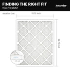 20x25x1 Air Filter MERV 8 (4-Pack), HVAC/Furnace AC Filter Replacement, Dust Defense–Comparable with MPR 600 & FPR 5 (Actual 19.75x24.75x0.75)
