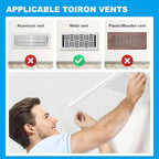 6-Pack White Magnetic Vent Covers 5.5x12 Inch - Universal Fit for Floor, Wall & Ceiling Registers (5.5"-7" Width x 12"-13"Length) | High Airflow Mesh Design | Tool-Free Easy Installation