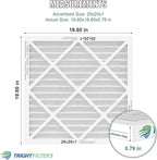 20x20x1 Air Filter 2 Pack, Durable MERV 8 Pleated Home HVAC AC Furnace Filters, Lightweight Compact Air Conditioner Filter Replacement