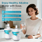ICEPURE Alkaline DA29-00003G Refrigerator Water Filter Replacement for Samsung DA29-00003A, DA29-00003B, Aqua-Pure Plus, HAFCU1, FMS-1 WSS-1 WF289 RFG237AARS RS22HDHPNSR RSG257AARS, Enhances PH, 4Pack