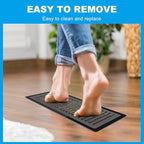 4 Packs Floor Register Vent Cover, 7"x11" Sticky Air Vent Screen Mesh Covers with Non-Magnetic Adhesive PET Gel - Securely Attaches to Plastic, Wood, Stone & More (Black)