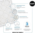 Simply 17x20x1 Air Filter, Merv 8, 6 Pack, For Home AC Furnace & HVAC (Actual Size: 16.75"x19.75"x0.75") DUST, Pet, & Allergy Control