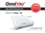GOODVAC Replacement Filter to fit Sharp FZ-C100HFU KC-850U