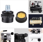 Pack of 2 1/2" Thread Male Thread Diameter 20mm Air Compressor Silencer Filter, Thread Metal Air Compressor Intake Filter Sound Muffler Silencer, Air Compressor Replacement Parts