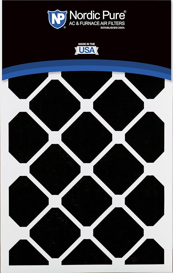 Nordic Pure 16x25x5 (Actual Size: 15 3/4 x 24 3/4 x 4 3/8) Honeywell Replacement Air Filters MERV 14 Plus Carbon 4 Pack