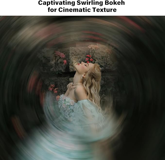 Walking Way 72MM Whirlpool Camera Effects Filter, Tunnel Vision Spiral Halo Prism Lens Filter with Vortex and Circular Halo Frame Effect for Camera Lens