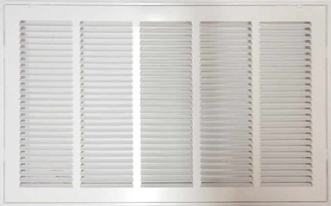 HVAC Premium 26 x 20 Duct Opening Steel Return Air Filter Grille, for 1-inch Filter, Removable Door, Flat Stamped HVAC Vent Cover Grille, Outer Dimensions 28.5 x 22.5