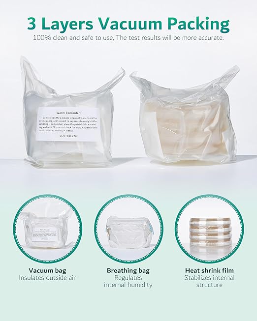 Mold Test Kit for Home - 4 Simple Detection Tests for HVAC, Surfaces & Indoor Air Quality, DIY Black Mold Detector Testing kit at Home, with Detailed Identification Guide & Free Lab Analysis