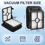 Lemige 2 Pack Multi-Surface Brush Roll 1868 + 2 Pack Vacuum Filter 1866 for Bissell CrossWave 2306A 1785A 3888A Vacuum Cleaner, Compare to Part # 1608683, 160-8683, 1608684