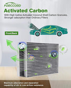 Cabin Air Filter and Engine Air Filter Fits for Hyundai Tucson 2016-2021 Activated Carbon Cabin Filter Replacement 97133-D1000 CA12065