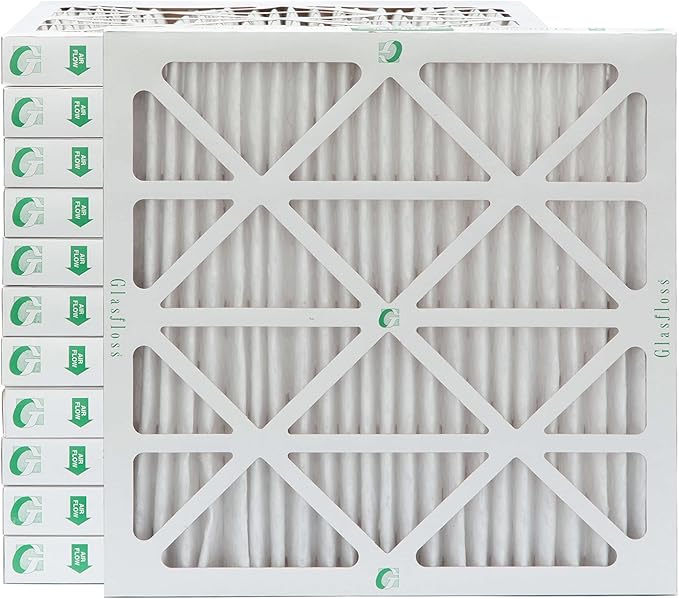 Glasfloss ZL 18x20x2 MERV 13 (FPR 10) 2" Inch Air Filters for AC and Furnace. Case of 12. Actual Size: 17-1/2 x 19-1/2 x 1-3/4