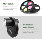 Astromania Telescope Filter Wheel Holder, Filter Wheel Drawer Compatible with 5-Position Moon Nebula Filter 2 Inch for Astronomical Observation As Useful Telescope Accessories with 2 Inches T Adapter