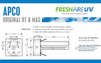 Fresh-Aire UV Fresh-Aire APCO Compact HVAC UV Air Purifier w/Carbon Matrix and Remote Power Supply, Includes Dual 2 Year UVC Lamp for Coils, 18-32 VAC