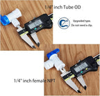 1/4" FNPT to 1/4" Push to Connect Elbow Tank Ball Valve for RO(Reverse Osmosis) Water Filter,NSF Certified Plastic Quick Connect RO Fittings. (5 pcs)