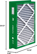 Filterbuy 20x30x5 Air Filter MERV 8 Essential Dust & Allergy Defense (4-Pack), Electrostatic Pleated HVAC AC Furnace Filters Replacement for Honeywell Return Grille (Actual Size: 18.38 x 28.63 x 3.69)