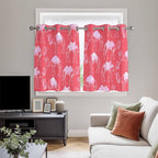 2 Panel Kitchen Cafe Curtains, Desert Camel Sunlight Filtering Nature Air Through, Home Decor Window Covering Tier Curtains for Living Room 104W x 52L inch Summer Sand Camel Animal Vintage Pink