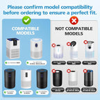 B-D02L M05 Replacement Filter, Compatible with MOOKA B -D02L / M05 / B-D02, KOIOS B-D02L, VEWIOR B-D02U and Tailulu D10 Air Purifiers, Efficient Air Filter, 3-Stage Filtration, 2-Pack