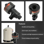 98209800 98209803 Manual Air Relief Valve with Pressure Gauge for Swimming Pool and Spa Filter High Flow Manual Relief Valve (No Pressure Gauge)